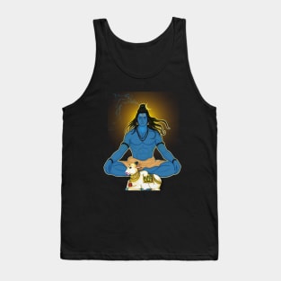 Shiva meditate with nandi Tank Top